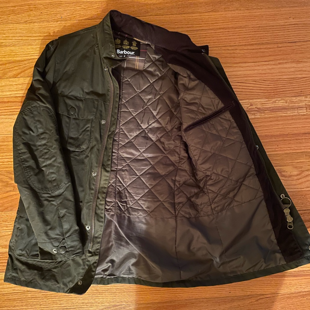 Barbour Corbridge Olive Green Waxed Cotton Jacket